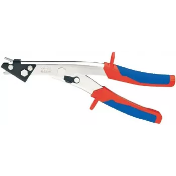 KNIPEX lakštinio metalo karpymo žirklės (nibbler) 90 55 280 – 280 mm, kerpa plieną iki 1,2 mm, varį/aliuminį iki 1,7 mm, plastiką iki 2,0 mm