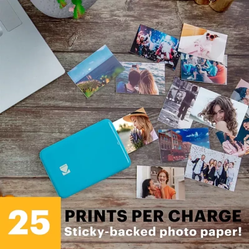 KODAK STEP nešiojamoji momentinė nuotraukų spausdintuvė – mėlyna