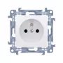 KONTAK-SIMON Simon 10 baltas 1 vietos Schuko kištukinis lizdas su įžeminimu, greitasis prijungimas, 16A 250V
