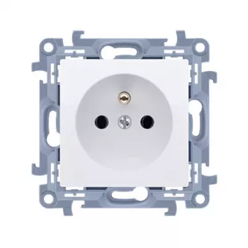 KONTAK-SIMON Simon 54 Premium vienvietė įžeminta rozetė 16A 250V balta su varžtiniais gnybtais