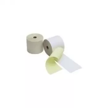 Kores AR5725 kasos aparato ritinėliai, 2 sluoksnių be anglies, balti/geltoni, 57 mm x 25 m, 12 mm šerdis, 5 ritinėliai