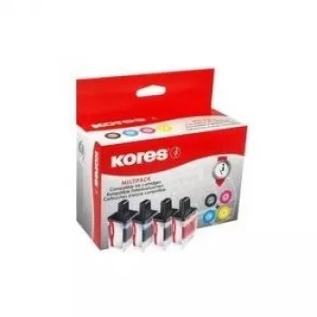 Kores G1529KIT daugiapakopis rašalo kasetės, suderinamos su Brother LC-223, juoda, žydra, purpurinė, geltona, 4 vnt.