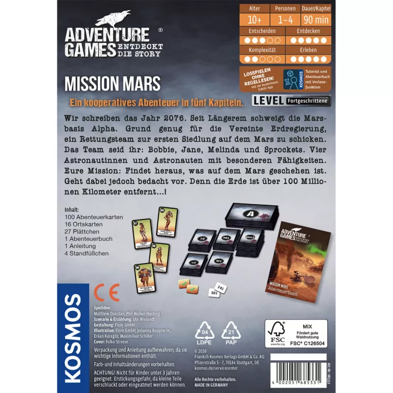 Nuotykių žaidimas KOSMOS Mission Mars