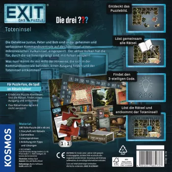 KOSMOS EXIT - Dėlionė: Die drei ??? Toteninsel (500 dalių)