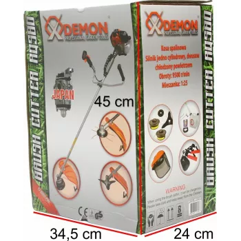 KOSS DEMON RQ580 benzininė žoliapjovė su linija – 51,7 cm³ 2 taktų, 5,2 AG, dviguba linija su smūgio padavimu, dviračio rankena