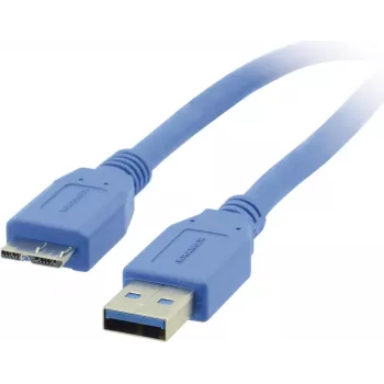 Kramer Electronics C-USB3/MICROB-3 USB 3.2 Gen 1 kabelis, USB-A (vyriškas) – Micro-USB B (vyriškas), 0,9 m, mėlynas 96-02356003