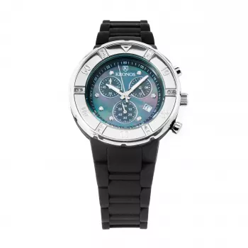 KRONOS K789.CN.5C Unisex Analoginis Kvarcinis Laikrodis 40,5mm Nerūdijančio Plieno Korpusas Juodas Odinis Dirželis