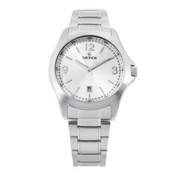KRONOS Vyriškas Kvarcinis Analoginis Laikrodis 786.8.105.19 42mm Nerūdijančio Plieno Tinklo Dirželiu