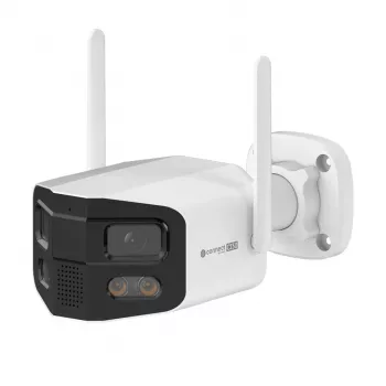 Kruger&Matz Connect C130 lauko Wi-Fi Pan-Tilt kamera 4MP su Tuya Smart Life, IP66, naktiniu matymu ir dvipusiu garsu