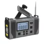 Kruger & Matz KM0838 Saulės energija maitinamas avarinis radijas su 10000 mAh power bank, LED žibintuvėliu, dinaminiu sukimu, AM/FM/NOAA, SOS signalu