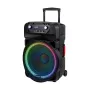 KRUGER & MATZ KM1718 60W nešiojama aktyvi kolonėlė su dviem UHF belaidžiais mikrofonais, Bluetooth, USB, SD, FM, LED efektais