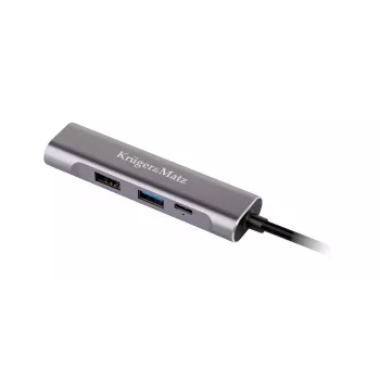 KRUGER & MATZ USB Type-C į HDMI/USB3.0/USB2.0/C prievado adapteris (HUB)