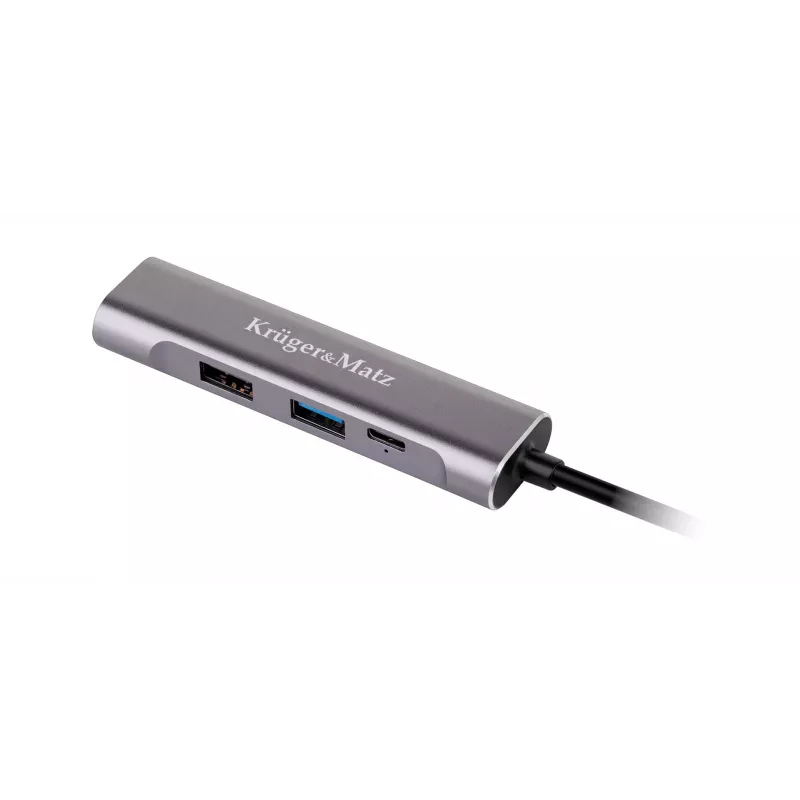 KRUGER & MATZ USB Type-C į HDMI/USB3.0/USB2.0/C prievado adapteris (HUB)