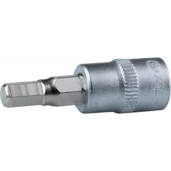 KS TOOLS 1/4 colio antgalio galvutė Hex 3mm, kalta chromo vanadžio plieno, matinis chromas, 911.1436