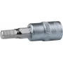 KS TOOLS 1/4 colio antgalio galvutė Hex 3mm, kalta chromo vanadžio plieno, matinis chromas, 911.1436