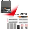 KS TOOLS 150.1010 Belaidis plastiko taisymo rinkinys, 134 dalių, 3.7V Li-Ion karštųjų segtukų pistoletas su 200 nerūdijančio plieno segtukų, 450°C, dėklas