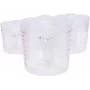 KS TOOLS 150.9205 3 dalių matavimo puodelių rinkinys, 250/500/1000 ml, permatomas PP su mėlyna skale, maistui saugus, tinka plauti indaplovėje, sudedami vienas į kitą