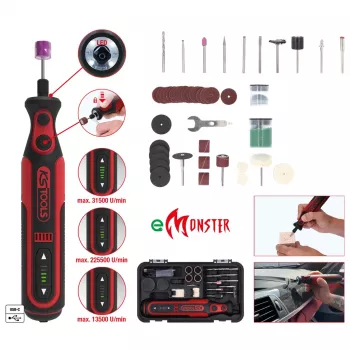 KS Tools 515.3990 Belaidis daugiafunkcis įrankis 7.2V 1Ah su universaliu osciliaciniu įtvaru