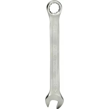 KS TOOLS kombininis veržliaraktis 10 mm, chromo vanadžio plienas, matinis satino chromas, DIN 3113 Form A, ISO 3318, ISO 7738 (BT011910)