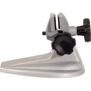 KS TOOLS 300.0680 mikrometro stovas išoriniams mikrometrams iki 100 mm, ketaus pagrindas, chromuoti spaustukai, neslystantys padukai