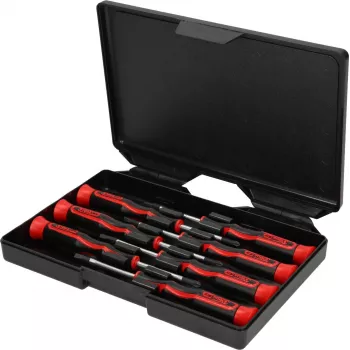 KS TOOLS Tikslusis atsuktuvų rinkinys PH ir plokščiagalviai, 7 dalių (500.7165)