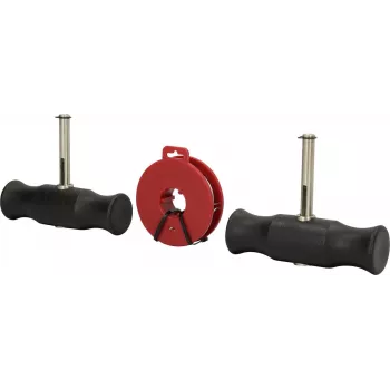 KS Tools BT681150 traukimo vielos rankenėlių rinkinys, 3 dalių, lankstūs spyruoklinio plieno kotai, ergonomiškos 2 komponentų rankenos, 160/180/200 mm