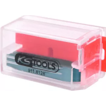 KS TOOLS 911.8128 atsarginiai plastikiniai grandymo peiliukai, 10 vnt.