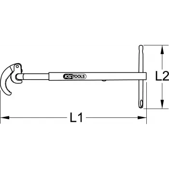KS TOOLS teleskopinis kriauklės raktas, Ø 32-63mm (126.2000)