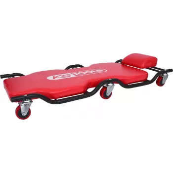 KS TOOLS dirbtuvių gulimoji lenta ant ratukų, 1160x540mm, 150kg apkrova, 6 pasukami ratukai, integruoti įrankių padėklai, atspari alyvai ir tepalams (500.8003)