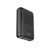 KSIX Powerbank Mini 10000mAh 10W su laidas USB-A USB-C Juoda