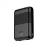 KSIX Powerbank Mini 10000mAh 10W su laidas USB-A USB-C Juoda