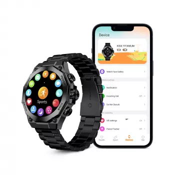 KSIX Smartwatch TITANIUM, Juoda