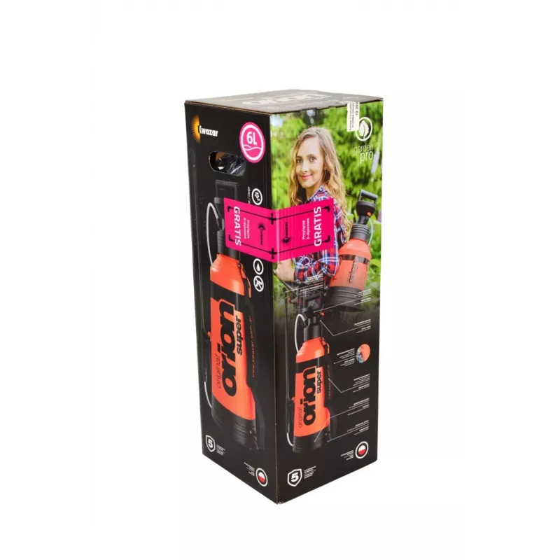 KWAZAR ORION SUPER NEW 6L slėginis purkštuvas su 3-purkštukų lazda