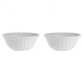 LA PORCELLANA BIANCA Ducale salotų dubenėlių rinkinys (2 vnt.) – balti, 23 cm