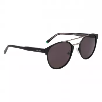 Lacoste L263S-2 Vyriški stačiakampiai akiniai nuo saulės – juodas rėmelis, pilki lęšiai, 53 mm