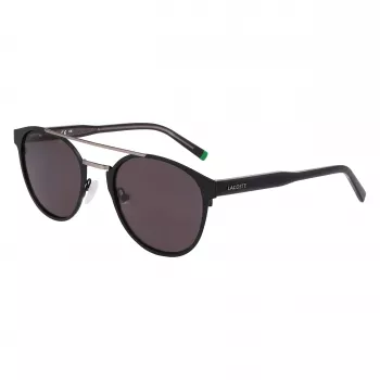 Lacoste L263S-2 Vyriški stačiakampiai akiniai nuo saulės – juodas rėmelis, pilki lęšiai, 53 mm