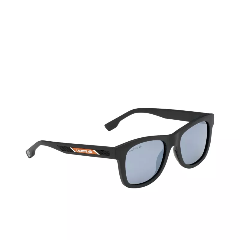 Lacoste L3651SRG-001 Unisex Sunglasses - Black Acetate Frame, Grey Polycarbonate Lenses, 48mm Lens Width