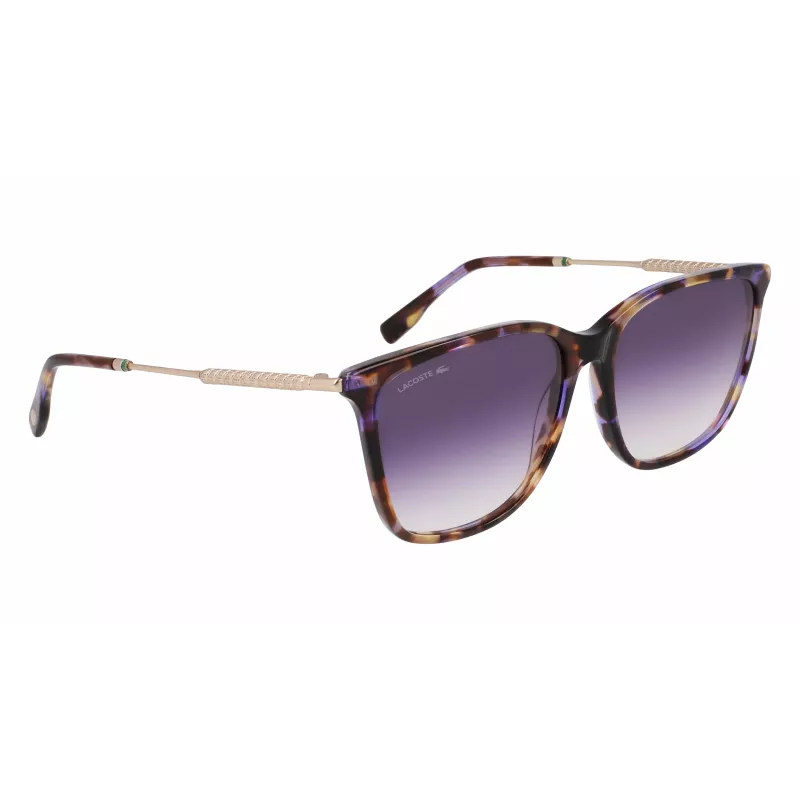 Lacoste L6016S-219 Moteriški Akiniai nuo Saulės Havana Rudi Kvadratiniai Acetatas