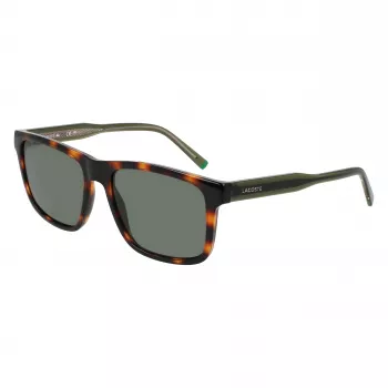 Lacoste L6025S-214 Vyriški stačiakampiai akiniai nuo saulės Havana/Pilki - 56/17/145 mm