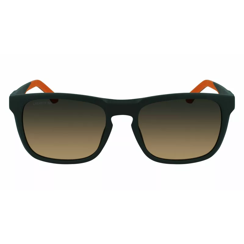 Lacoste L956S-301 Vyrų stačiakampiai akiniai nuo saulės žaliu acetato rėmeliu UV400
