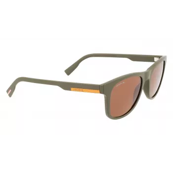 LACOSTE L969S-5420317 Unisex Stačiakampiai Akiniai nuo Saulės – Juodas Rėmas, Pilki Lęšiai 54/20/145 mm