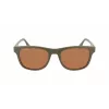 LACOSTE L969S-5420317 Unisex Stačiakampiai Akiniai nuo Saulės – Juodas Rėmas, Pilki Lęšiai 54/20/145 mm