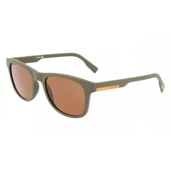 LACOSTE L969S-5420317 Unisex Stačiakampiai Akiniai nuo Saulės – Juodas Rėmas, Pilki Lęšiai 54/20/145 mm