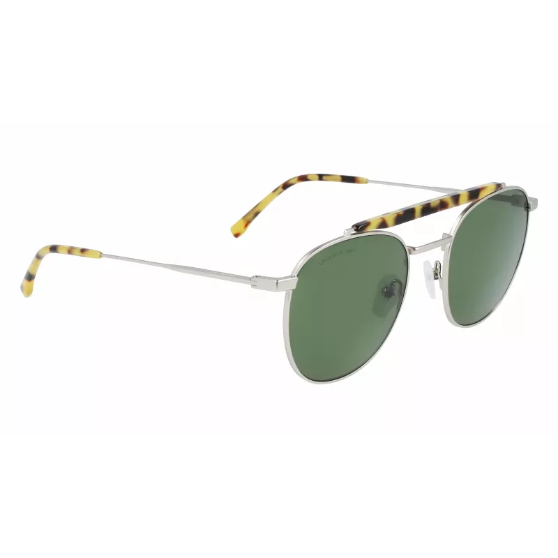Lacoste vyriški akiniai nuo saulės L241S-045 tamsiai pilki stačiakampiai pilnas rėmelis acetatas UV400