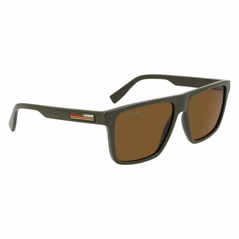 Lacoste vyriški akiniai nuo saulės L6027S-275 Havana Acetate Rectangle 57mm