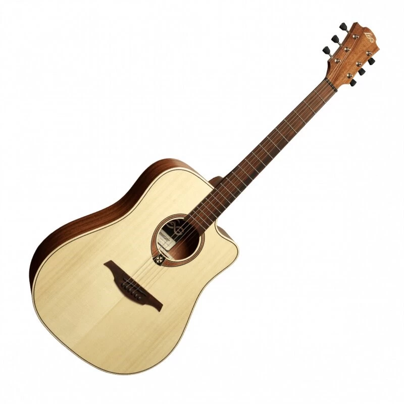 Lag GLA Tramontane 70 DC Dreadnought Cutaway akustinė elektrinė gitara - Natural