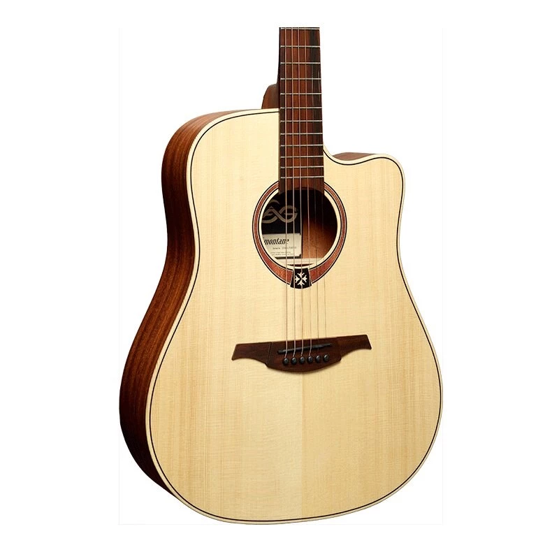 Lag GLA Tramontane 70 DC Dreadnought Cutaway akustinė elektrinė gitara - Natural
