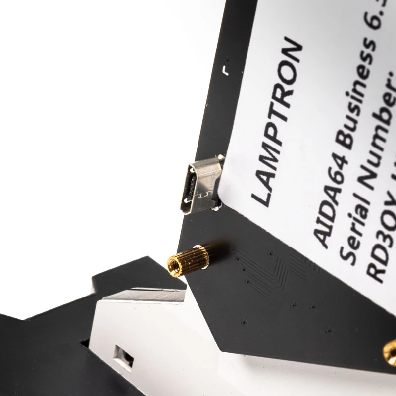 Lamptron Vertikalus GPU Laikiklis su Ekranu - Juodas