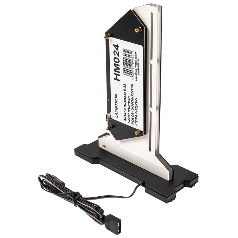 Lamptron Vertikalus GPU Laikiklis su Ekranu - Juodas