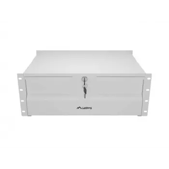 LANBERG 19 inch 4U Shelf 360mm Grey (4U/483x360mm, Load Capacity up to 90kg, 4-Point Mounting)
